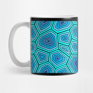 TURQUOISE GEOMETRIC SHELL PATTERN Mug